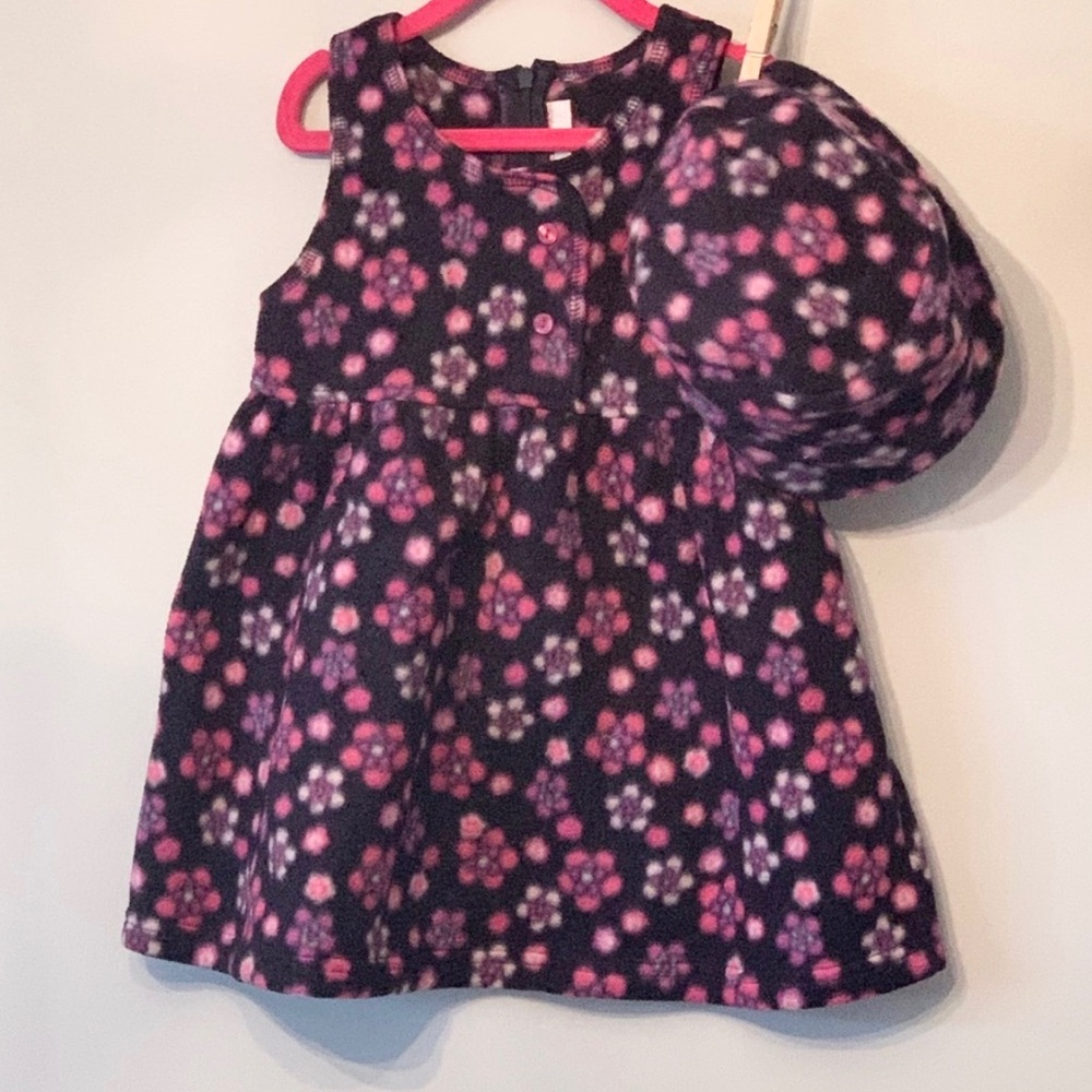 Fleece Dress with Matching Hat